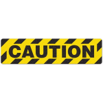 Floor Sign "Caution", 6" x 24"_noscript