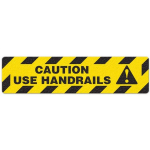 Floor Sign "Caution - Use Handrails", 6" x 24"_noscript