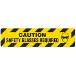 Floor Sign "Caution - Safety Glasses Required"_noscript