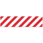 Floor Sign Red/White Hazard Stripe, 6" x 24"_noscript