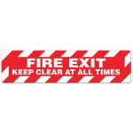 Floor Sign "Fire Exit - Keep Clear At All Times"_noscript