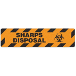 Floor Sign "Sharps Disposal", 6" x 24"_noscript