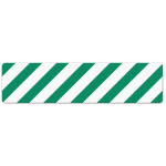 Floor Sign Green/White Hazard Stripe, 6" x 24"_noscript