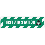 Floor Sign "First Aid Station", 6" x 24"_noscript