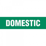 "Domestic" Adhesive Vinyl Pipe Marker