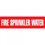 "Fire Sprinkler Water" Adhesive Vinyl Pipe Marker