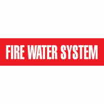 "Fire Water System" Adhesive Vinyl Pipe Marker