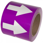 4" x 108' White/Purple Directional Arrow Tape_noscript