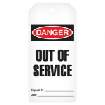 Danger Tag Roll - "Out of Service" 3" x 6.25"_noscript