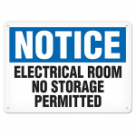 7" x 10" Aluminum Sign "Notice - Electrical..."_noscript