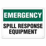 7" x 10" Aluminum Sign "Emergency - Spill..."