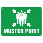 7" x 10" Aluminum Sign "Muster Point"_noscript