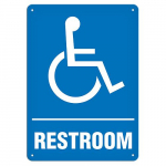7" x 10" Aluminum Sign "Restroom Accessible"