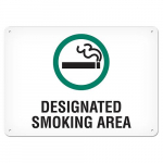 7" x 10" Aluminum Sign "Designated Smoking Area"