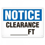 Adhesive Vinyl Sign "Notice - Clearance"_noscript