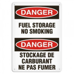 10" x 14" Aluminum Sign "Bilingual Danger..."_noscript