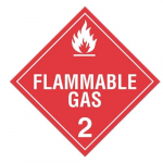 10.75" x 10.75" Tagboard Sign: "Flammable Gas 2"