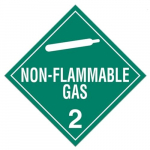 Adhesive Vinyl Sign: "Non-Flammable Gas 2"