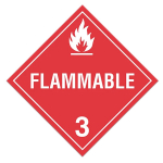 10.75" x 10.75" Rigid Plastic Sign: "Flammable 3"