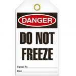 Tag "Danger - Do Not Freeze", 3.375" x 5.75"_noscript