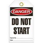 Tag "Danger - Do Not Start", 3.375" x 5.75"_noscript