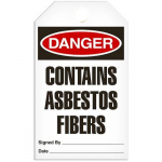 Tag "Danger - Contains Asbestos Fibers"_noscript