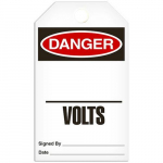 Tag "Danger - ___ Volts", 3.375" x 5.75"_noscript
