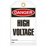Tag "Danger - High Voltage", 3.375" x 5.75"_noscript