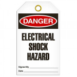 Tag "Danger - Electrical Shock Hazard"_noscript
