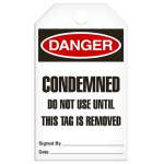 Tag "Danger - Condemned Do Not Use Until this..."_noscript