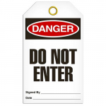 Tag "Danger - Do Not Enter", 3.375" x 5.75"_noscript