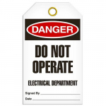 Tag "Danger - Do Not Operate Electrical Depar..."_noscript