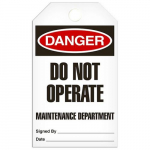 Tag "Danger - Do Not Operate Maintenance Depa..."_noscript