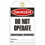Tag "Danger - Do Not Operate Maintenance Depa..."_noscript
