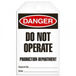 Tag "Danger - Do Not Operate Production Depar..."_noscript