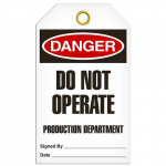 Tag "Danger - Do Not Operate Production Depar..."_noscript