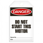 Tag "Danger - Do Not Start this Motor"_noscript