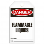 Tag "Danger - Flammable Liquids", 3.375" x 5.75"_noscript