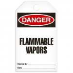 Tag "Danger - Flammable Vapors", 3.375" x 5.75"_noscript