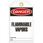 Tag "Danger - Flammable Vapors", 3.375" x 5.75"_noscript