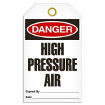 Tag "Danger - High Pressure Air", 3.375" x 5.75"_noscript