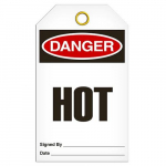 Tag "Danger - Hot", 3.375" x 5.75"_noscript