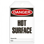 Tag "Danger - Hot Surface", 3.375" x 5.75"_noscript