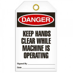 Tag "Danger - Keep Hands Clear While Machine..."_noscript