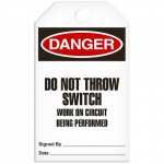 Tag "Danger - Do Not Throw Switch Work on Cir..."_noscript