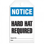 Tag "Notice - Hard Hat Required", 3.375" x 5.75"_noscript