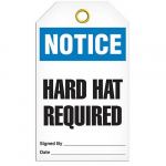 Tag "Notice - Hard Hat Required", 3.375" x 5.75"_noscript