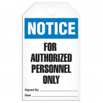 Tag "Notice - For Authorized Personnel Only"_noscript
