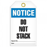Tag "Notice - Do Not Stack", 3.375" x 5.75"_noscript