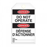 Danger Tag "Do Not Operate", Poly Tag_noscript